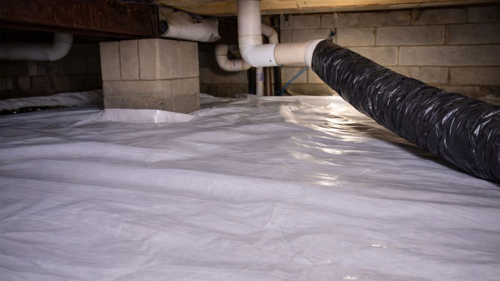 vapor barrier and ventilation inspection in manufactured home crawl space maricopa county az